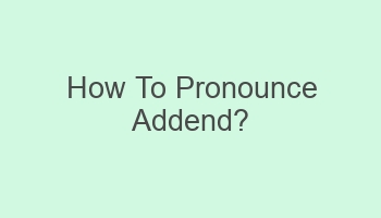 how to pronounce addend 103452