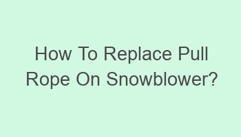 how to replace pull rope on snowblower 102703