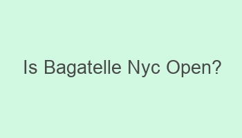 is bagatelle nyc open 102686