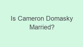 is cameron domasky married 103795