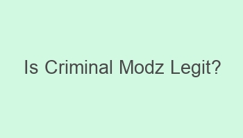 is criminal modz legit 103354