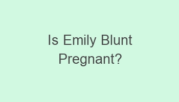 is emily blunt pregnant 103570