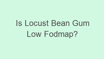 is locust bean gum low fodmap 102838