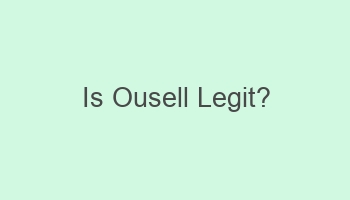 is ousell legit 103454