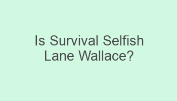 is survival selfish lane wallace 103353