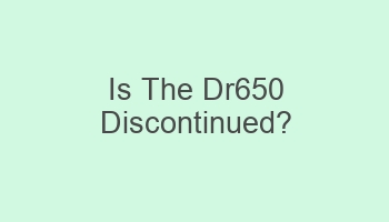 is the dr650 discontinued 103350