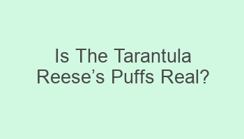 is the tarantula reesecabcs puffs real 102785