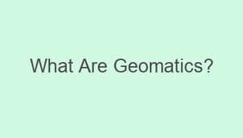 what are geomatics 103864