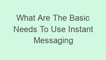 what are the basic needs to use instant messaging softwares 103212