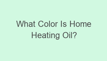 what color is home heating oil 103952