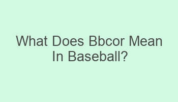 what does bbcor mean in baseball 102812