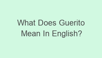 what does guerito mean in english 103730