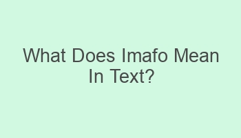 what does imafo mean in