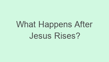 what happens after jesus rises 104041