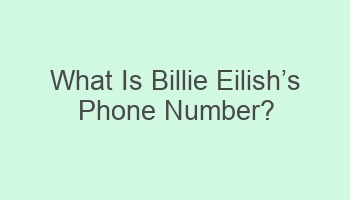 what is billie eilishcabcs phone number 102974