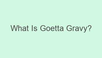 what is goetta gravy 104050