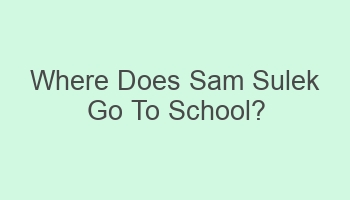 where does sam sulek go to school 103155