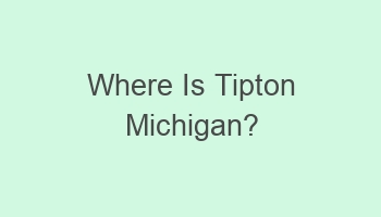 where is tipton michigan 103885