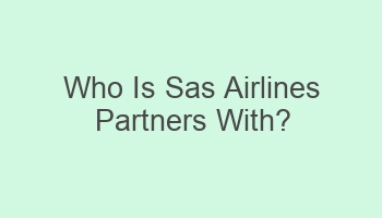 who is sas airlines partners with 102857