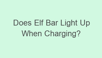 does elf bar light up when charging 104513