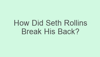 how did seth rollins break his back 105166