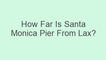 how far is santa monica pier from