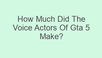 how much did the voice actors of gta 5 make 105042