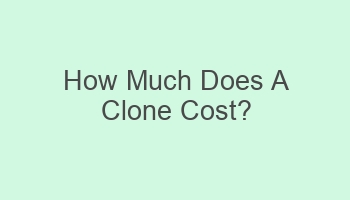 how much does a clone cost 104910