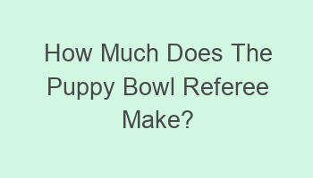 how much does the puppy bowl referee make 104175