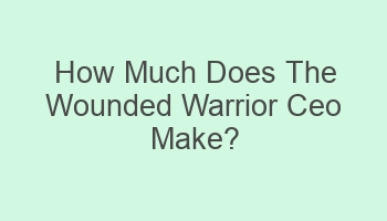 how much does the wounded warrior ceo make 105260