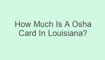 how much is a osha card in louisiana 104378