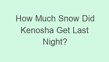 how much snow did kenosha get last night 105267