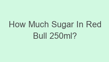 how much sugar in red bull 250ml 104563