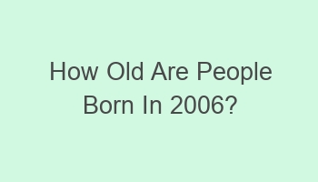 how old are people born in 2006 105259