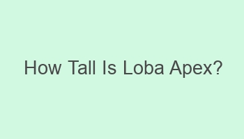 how tall is loba