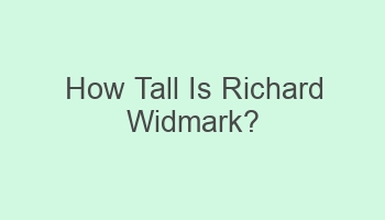 how tall is richard widmark 105746