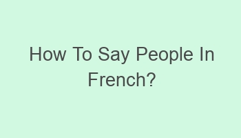 how to say people in french 104459