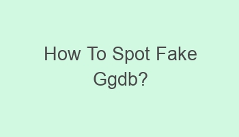 how to spot fake ggdb 105421