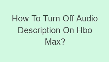 how to turn off audio description on hbo