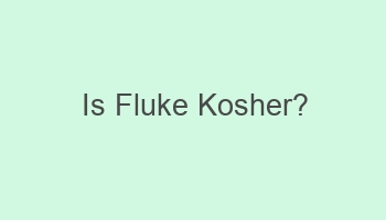 is fluke kosher 104766