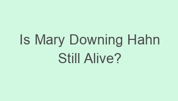 is mary downing hahn still alive 104403