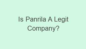 is panrila a legit company 104966