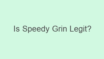 is speedy grin legit 104933