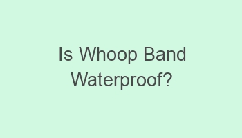 is whoop band waterproof 105265