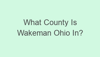 what county is wakeman ohio in 104992