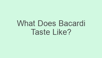 what does bacardi taste like 105663