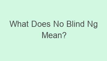 what does no blind ng mean 104919