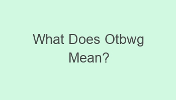 what does otbwg mean 104336