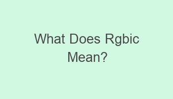 what does rgbic mean 105126