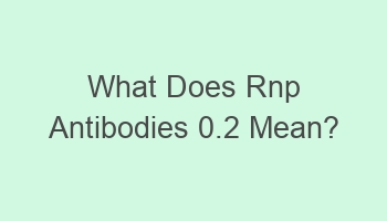 what does rnp antibodies 0 2 mean 105671